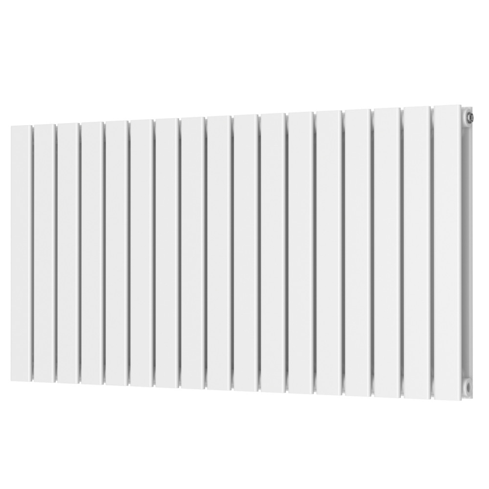 Scudo Bravo 600 x 1158mm Horizontal Double Designer Radiator in White