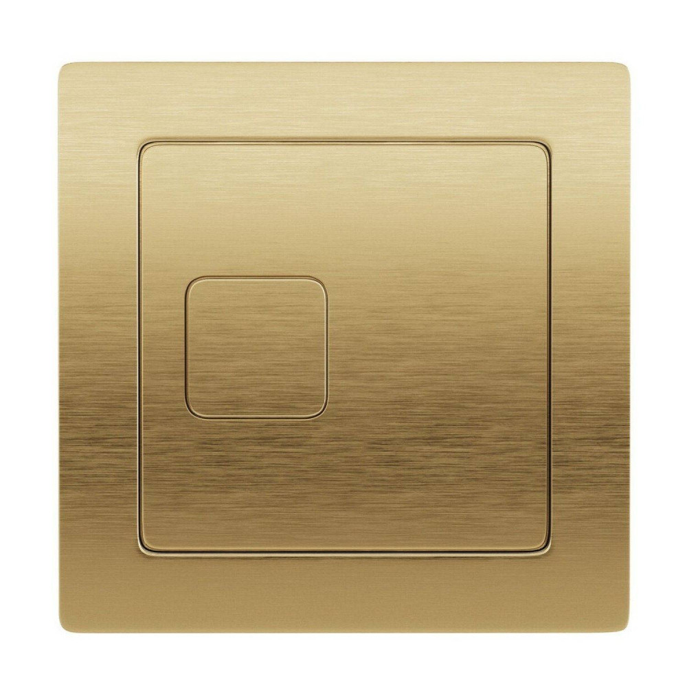 Scudo Brushed Brass Square Dual Flush Button