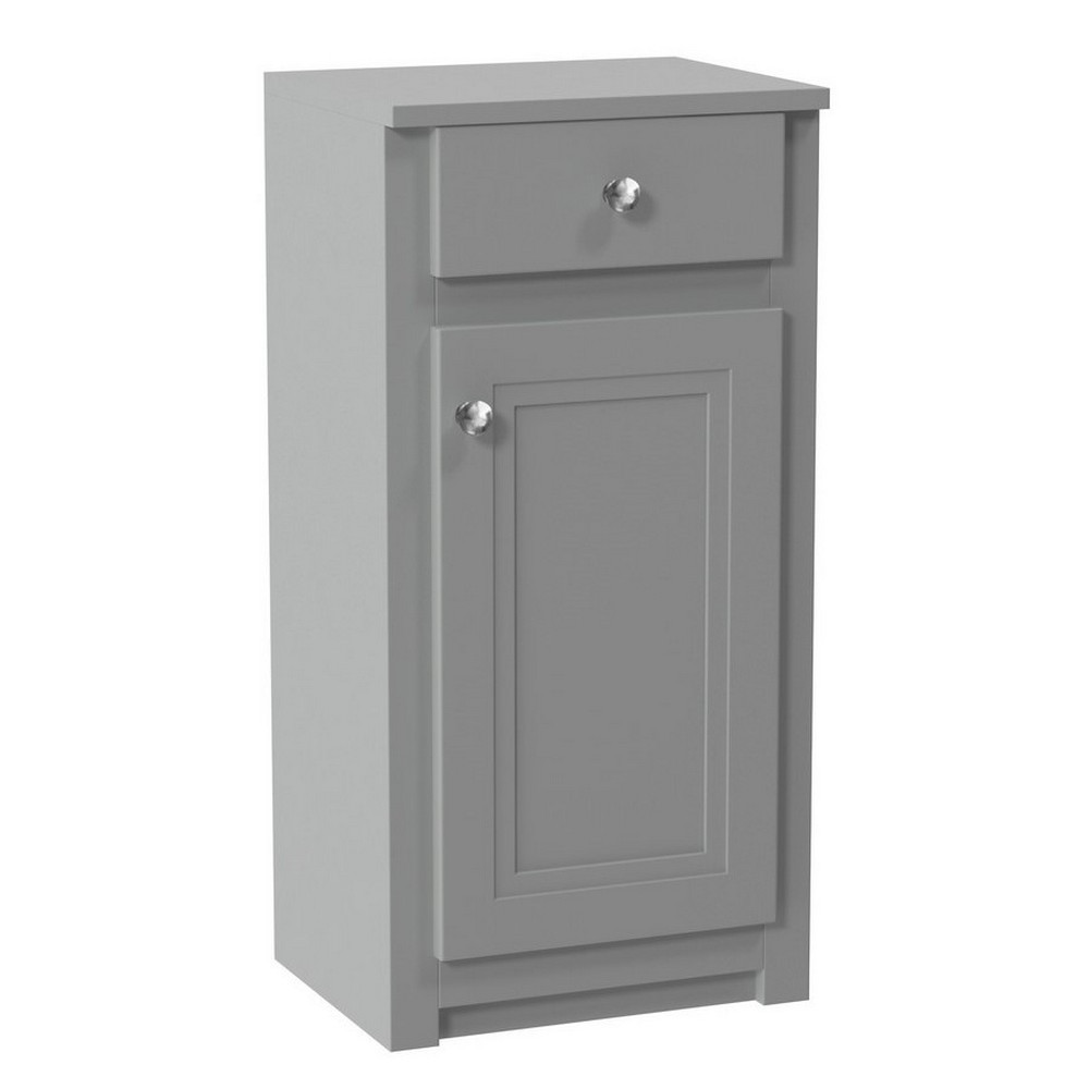 Scudo Classica 400mm Side Cabinet with Drawer in Silk Stone Grey (1)