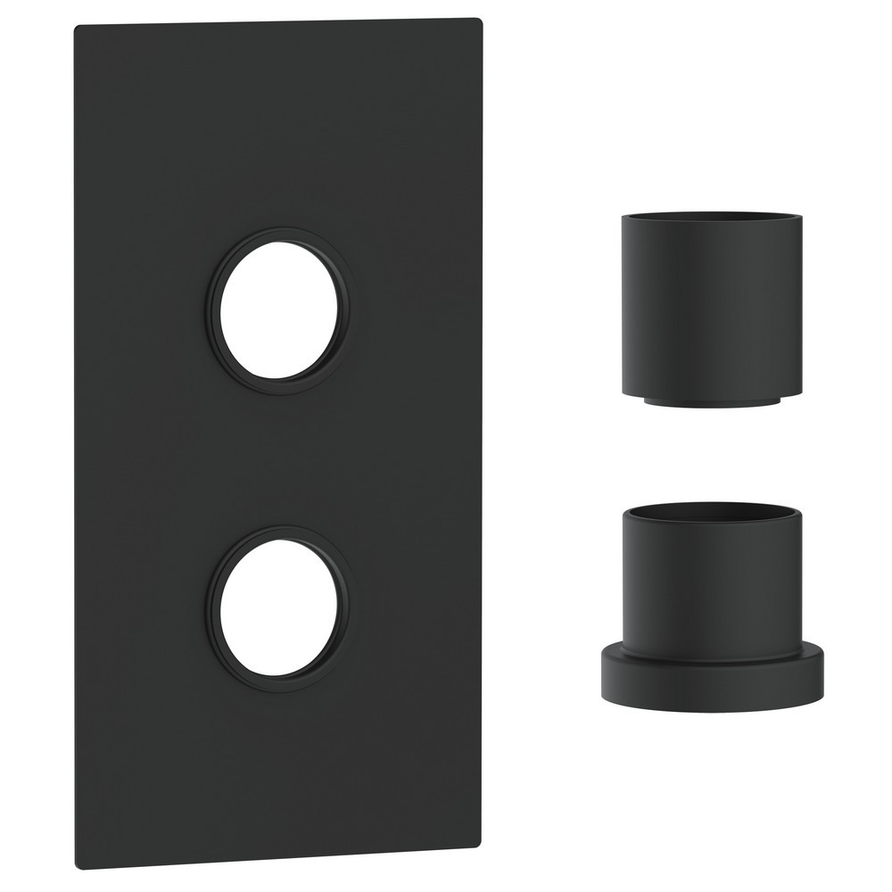 Scudo Concealed One Outlet Shower Valve with Matt Black Plate