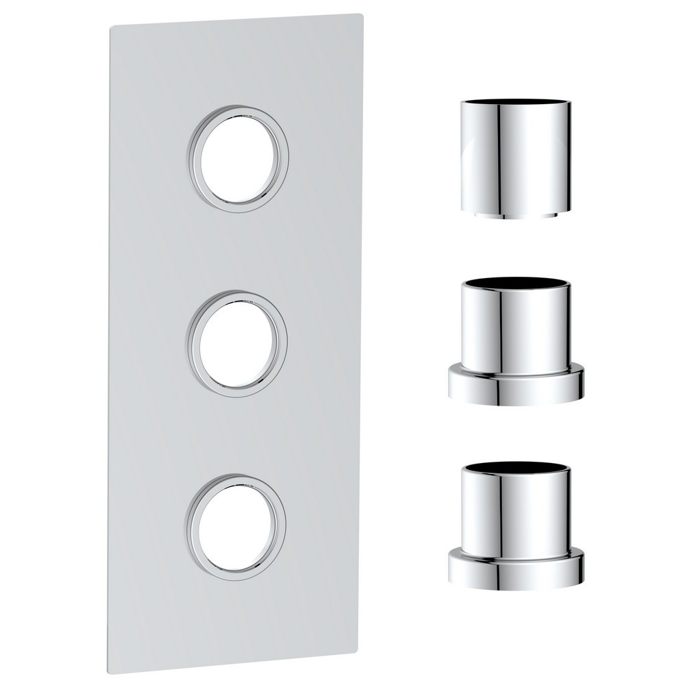 Scudo Concealed Three Outlet Shower Valve with Chrome Plate