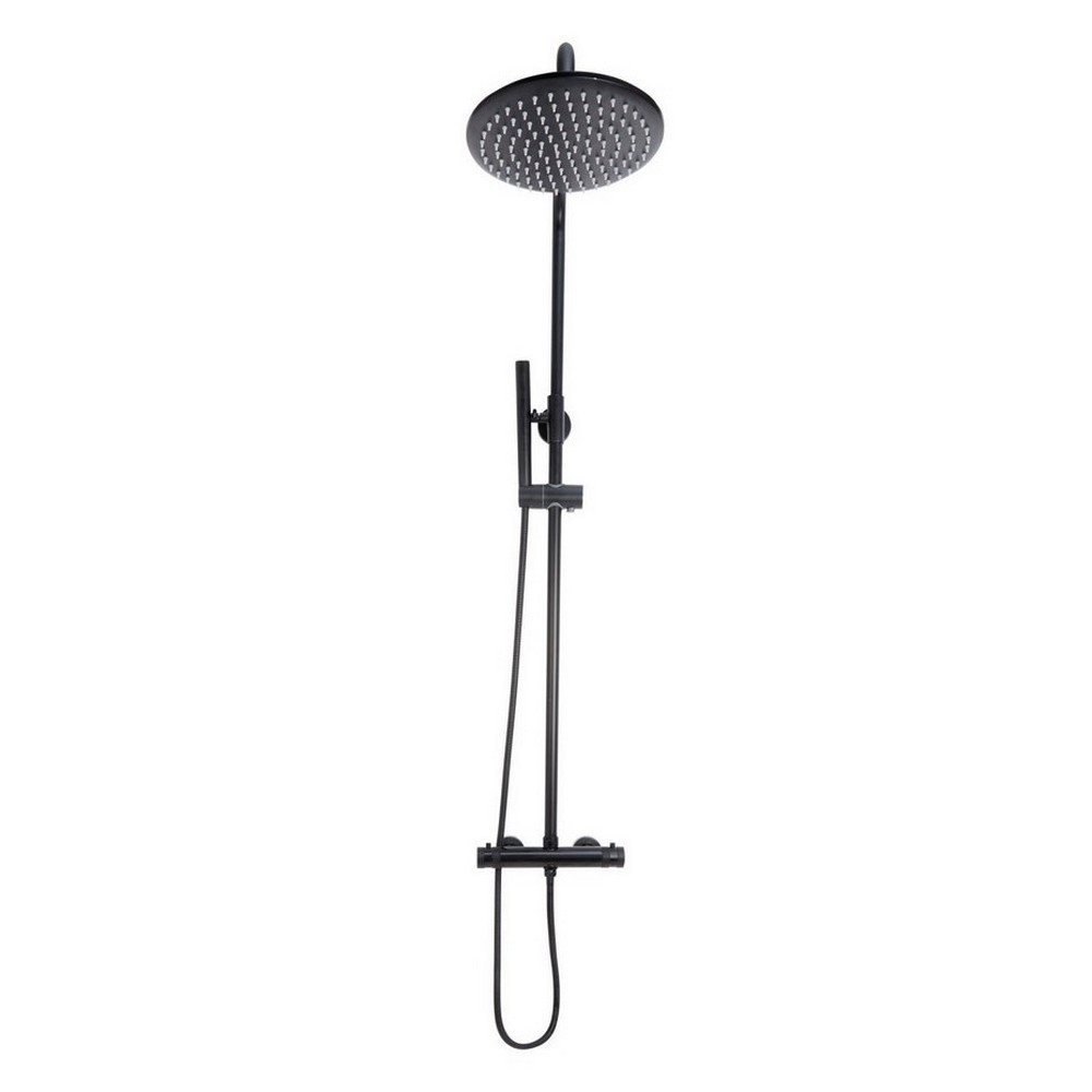 Scudo Core Black Rigid Riser Shower