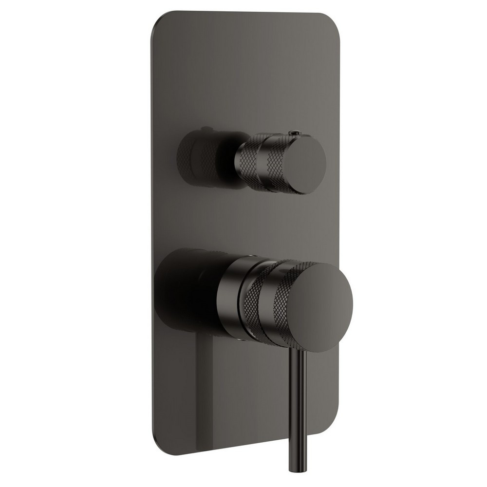 Scudo Core Concealed Manual Dual Outlet Shower Valve in Gunmetal