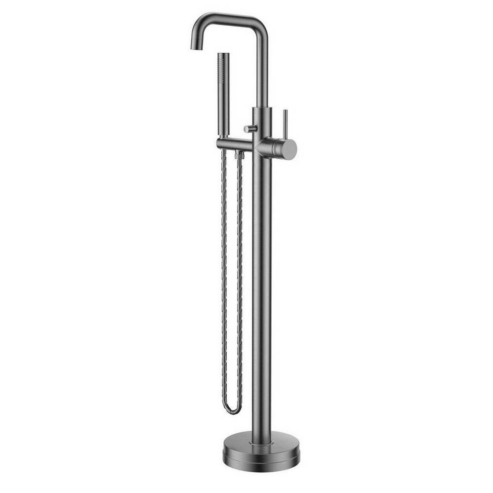 Scudo Core Freestanding Bath Shower Mixer in Gunmetal