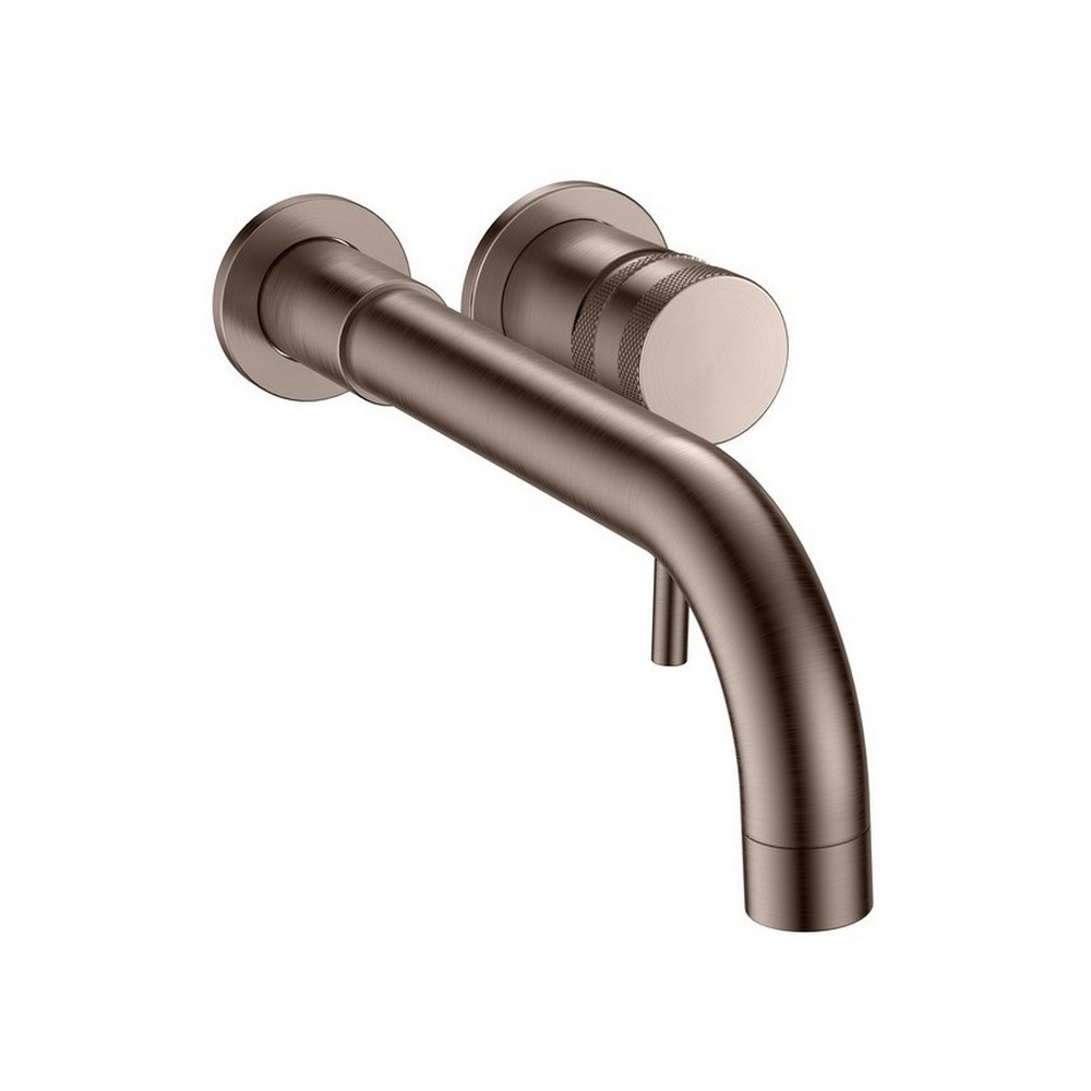 Scudo Core Wall Mounted Basin Mixer Tap in Brushed Bronze (1)