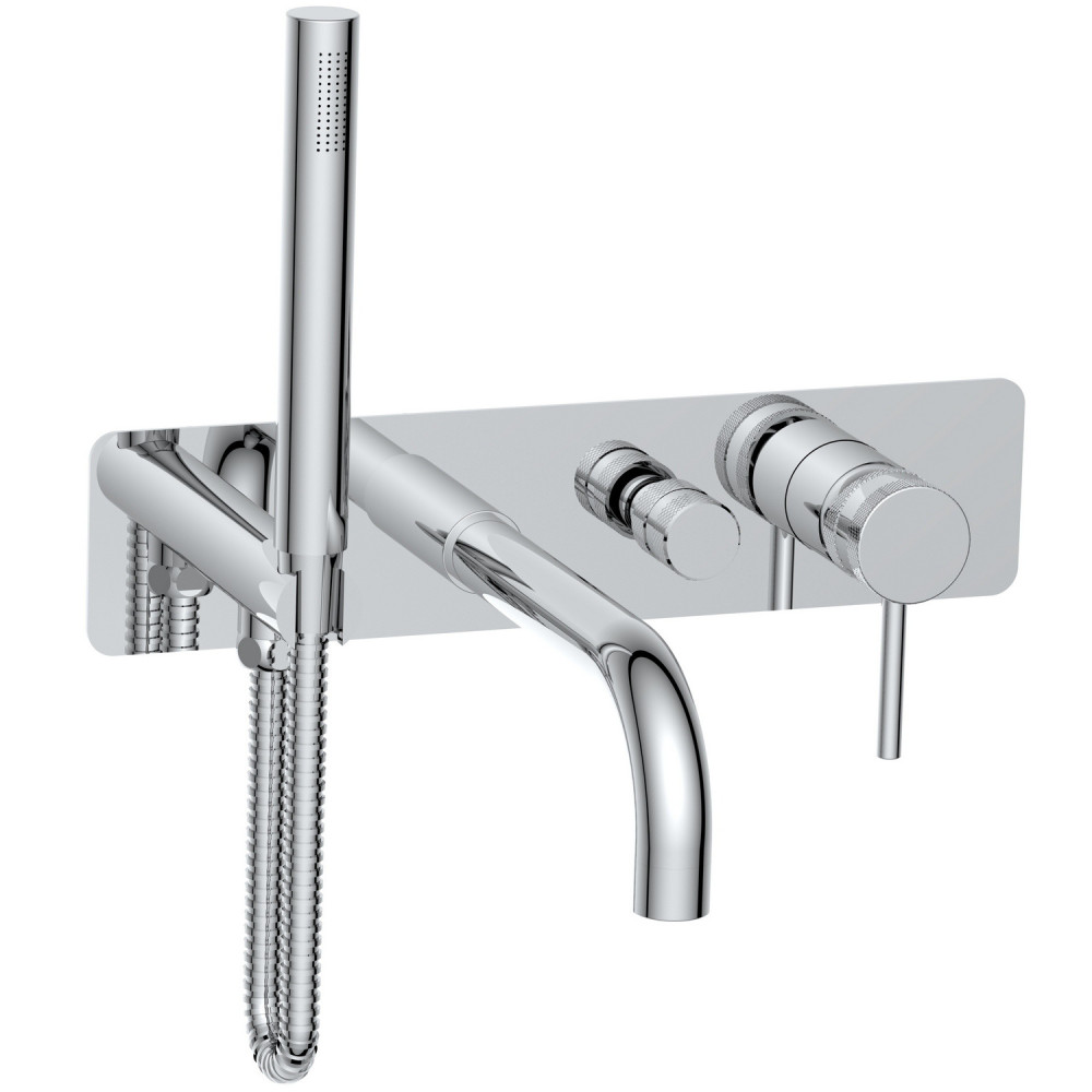 Scudo Core Wall Mounted Bath Shower Mixer in Chrome