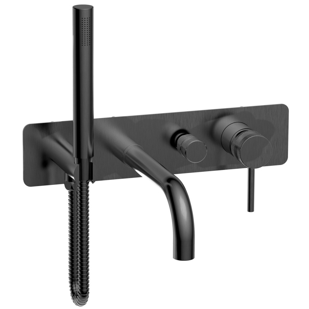 Scudo Core Wall Mounted Bath Shower Mixer in Gunmetal
