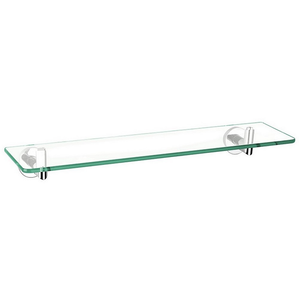 Scudo Delta 480mm Glass Shelf in Chrome