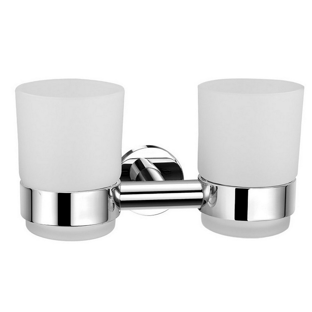 Scudo Delta Double Tumbler Holder in Chrome