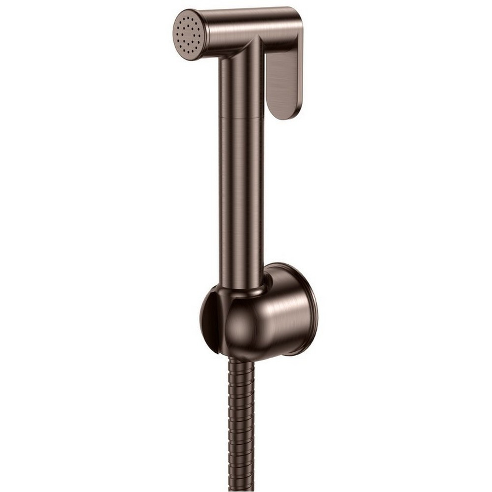 Scudo Douche Handset with Flexi Hose and Holder in Brushed Bronze