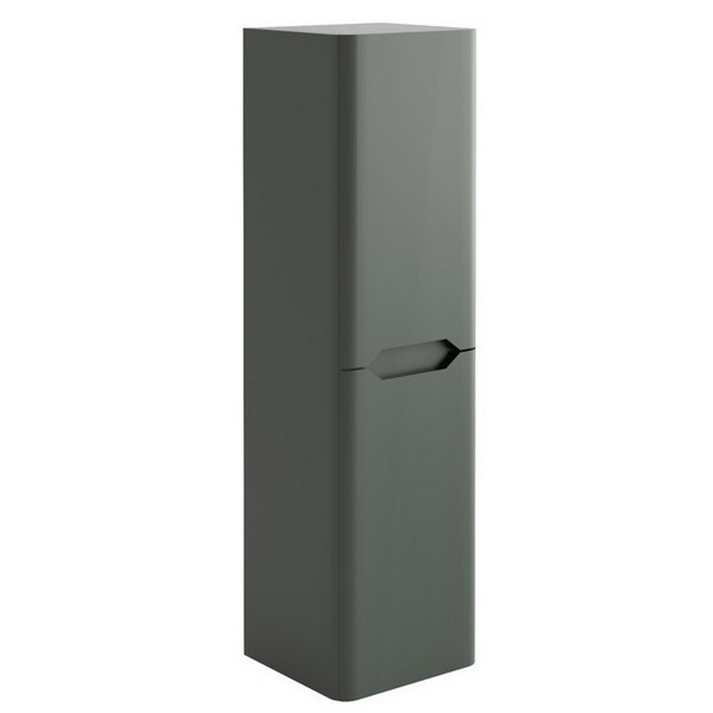 Scudo Ella 1400mm Wall Hung Tall Boy Cabinet in Matt Anthracite