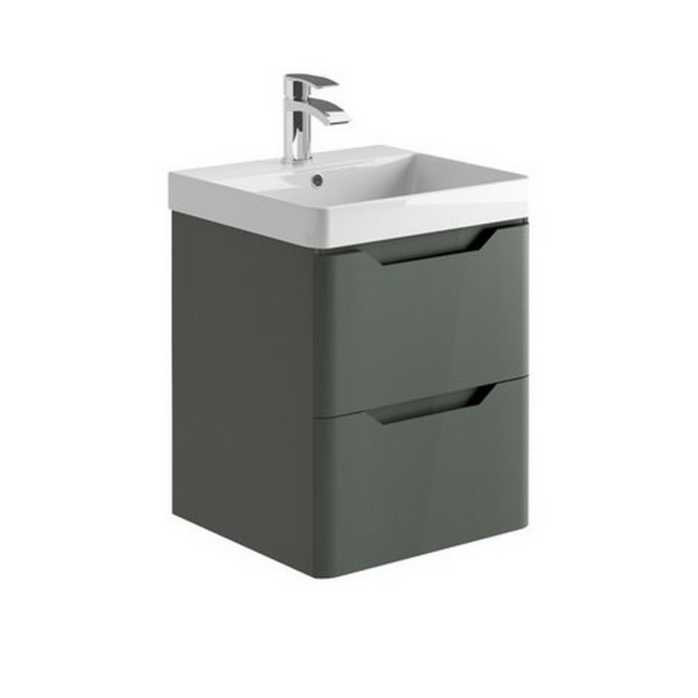Scudo Ella 500mm Wall Hung Vanity Unit with Basin in Matt Anthracite (1)