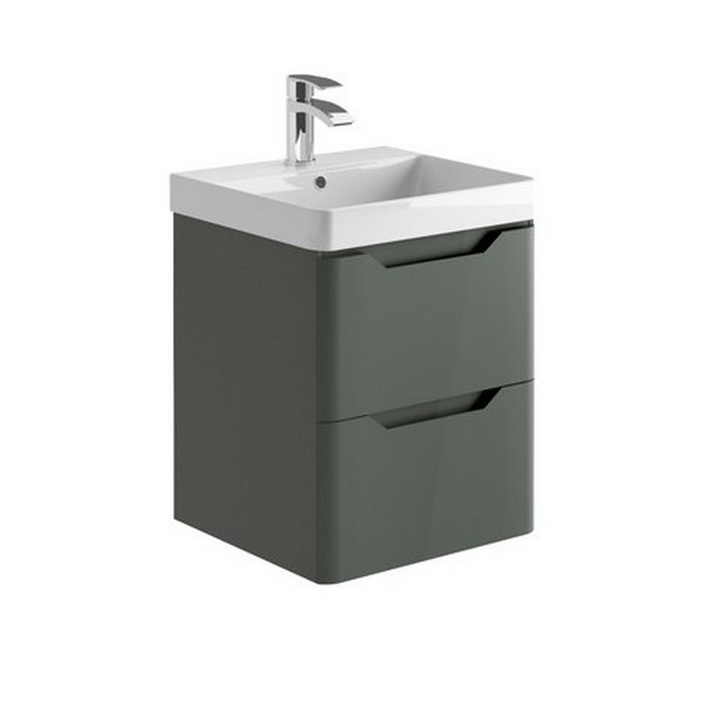 Scudo Ella 500mm Wall Hung Vanity Unit with Basin in Matt Anthracite