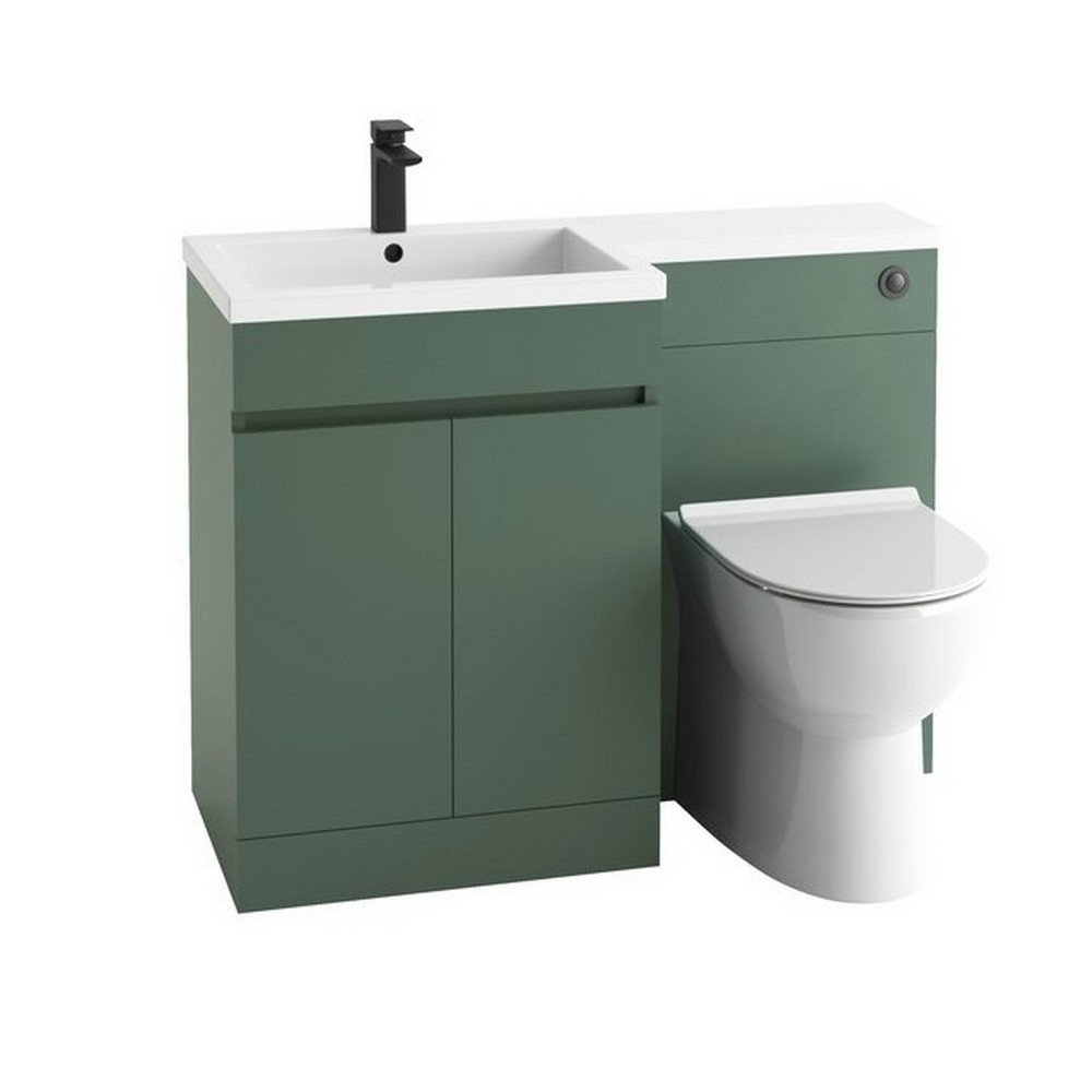 Scudo Empire 1100mm Left Handed Furniture Pack in Matt Sage Green (1)