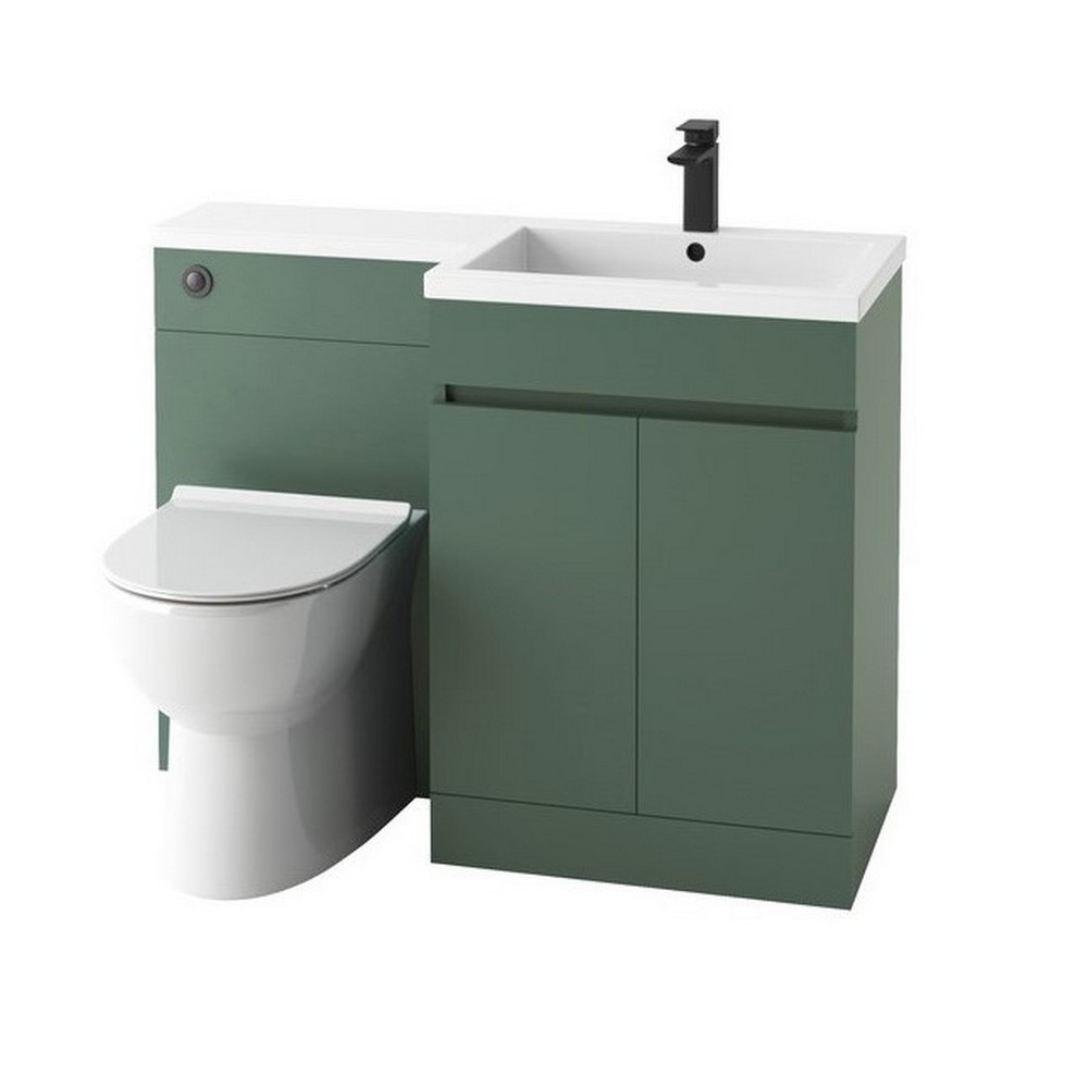 Scudo Empire 1100mm Right Handed Furniture Pack in Matt Sage Green (1)