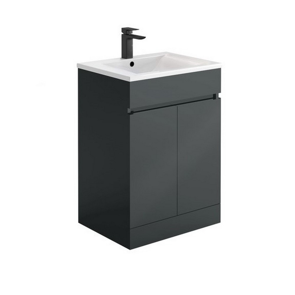 Scudo Empire 600mm Vanity Unit with Basin in Matt Anthracite (1)