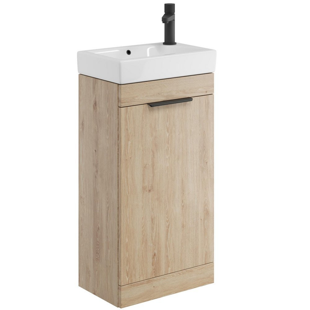 Scudo Esme 450mm Davos Oak Cloakroom Vanity Unit and Basin