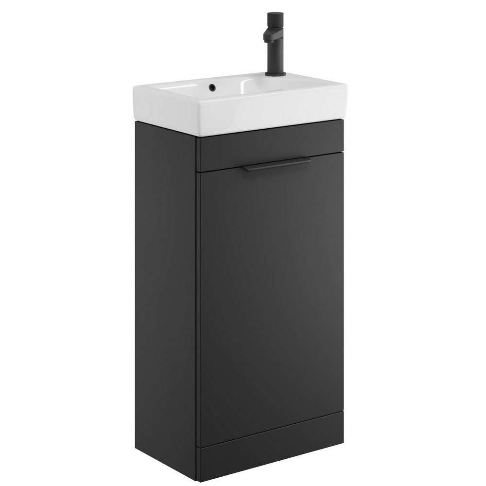 Scudo Esme 450mm Matt Black Cloakroom Vanity Unit and Basin