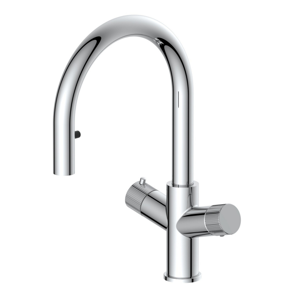 Scudo KoGE 4 in 1 Chrome Swan Pull Out Spout Boiling Water Tap