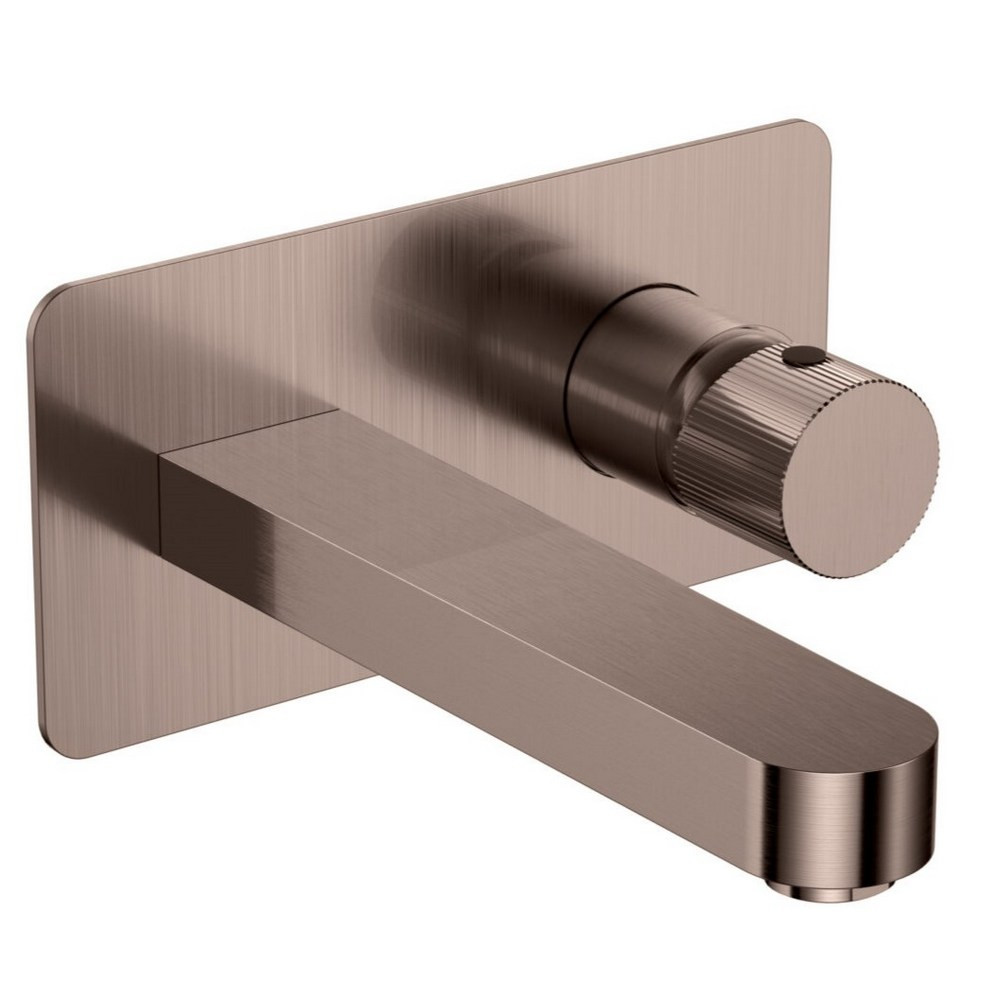 Scudo Koko Brushed Bronze Wall Mounted Basin Mixer