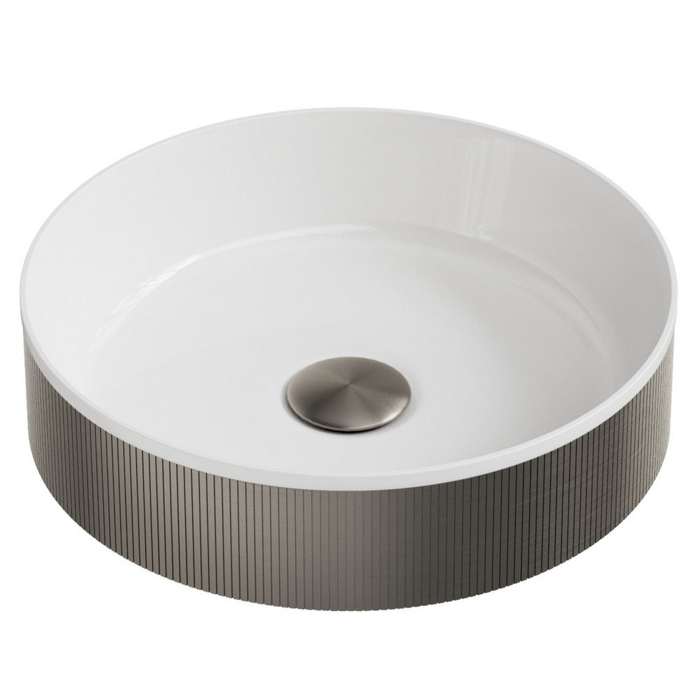 Scudo Koko Gunmetal Fluted Countertop Basin