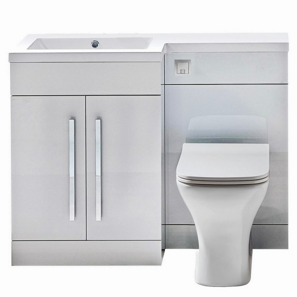 Scudo Lili 1100mm Left Handed Two Door Furniture Pack in Gloss White