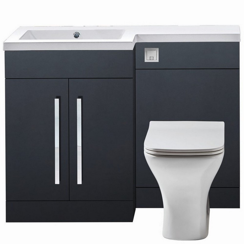 Scudo Lili 1100mm Left Handed Two Door Furniture Pack in Matt Grey