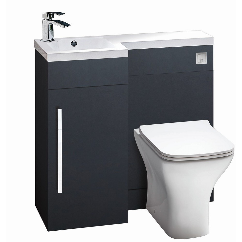 Scudo Lili 900mm Left Handed Furniture Pack in Matt Grey