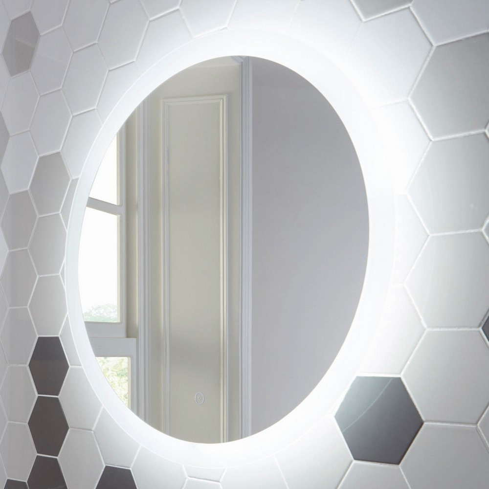 Scudo Lunar LED 800mm Rounded Mirror with Demister Pad (1)