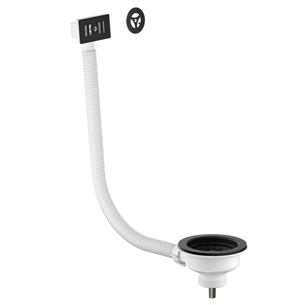 Scudo Matt Black Universal Kitchen Sink Waste