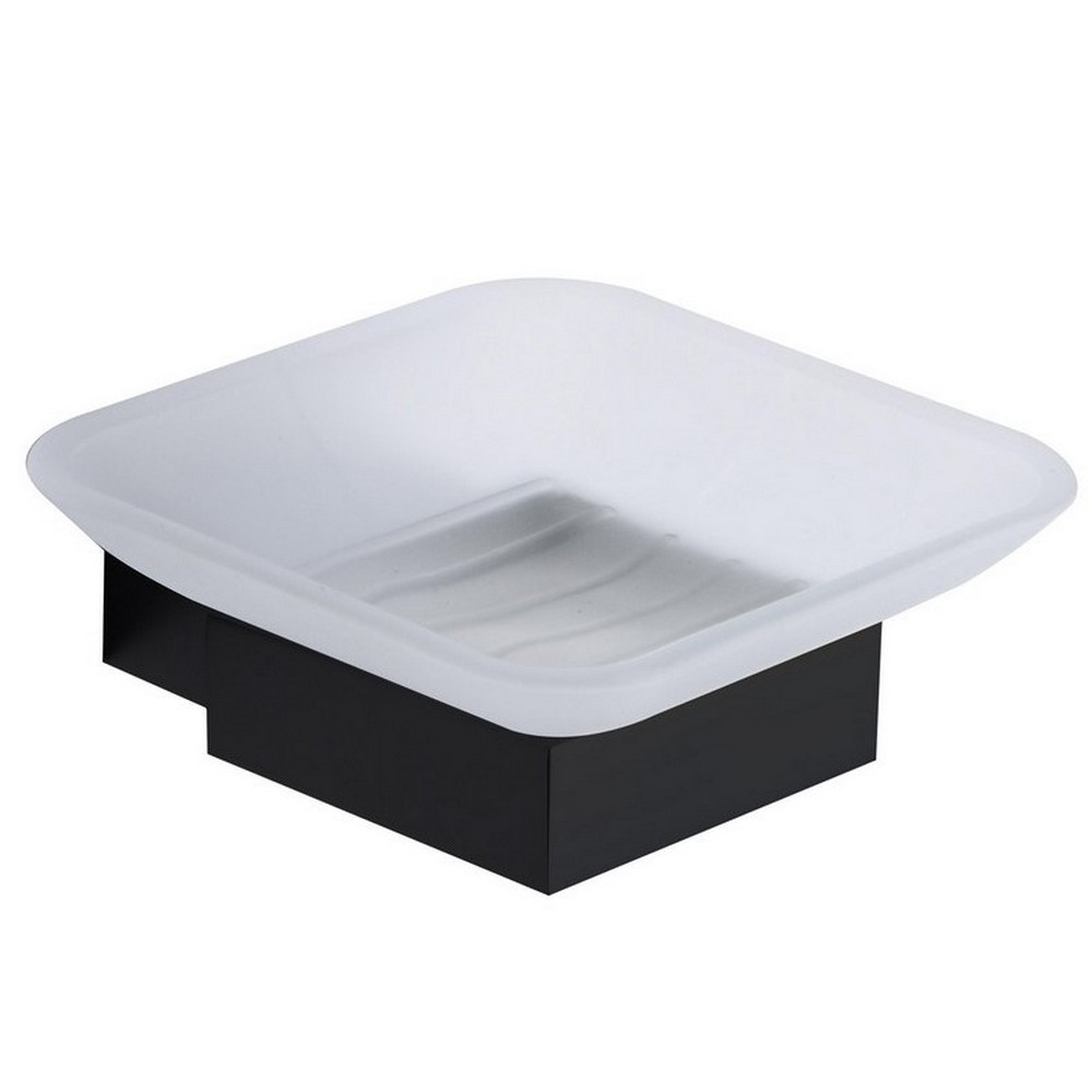 Scudo Mono Soap Dish Holder in Matt Black (1)