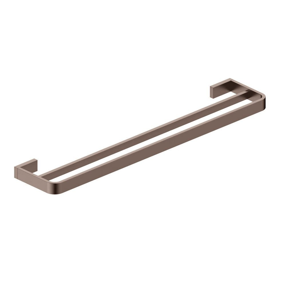 Scudo Monza Double Towel Rail in Brushed Bronze
