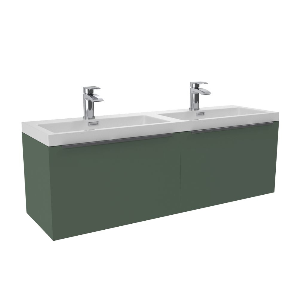 Scudo Muro Plus Wall Hung 1200mm Reed Green Vanity Unit with Basin