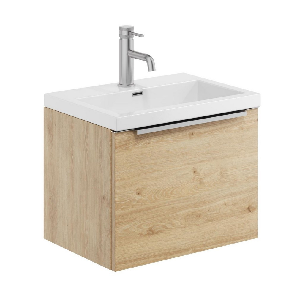 Scudo Muro Plus Wall Hung 500mm Davos Oak Vanity Unit with Basin