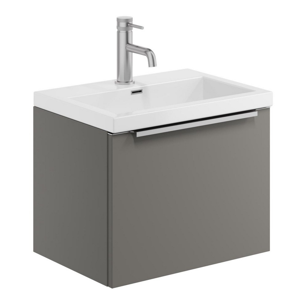 Scudo Muro Plus Wall Hung 500mm Dust Grey Vanity Unit with Basin