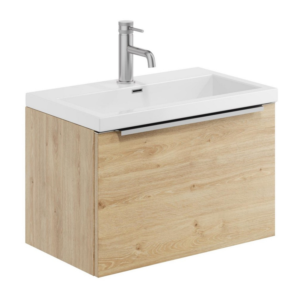 Scudo Muro Plus Wall Hung 600mm Davos Oak Vanity Unit with Basin