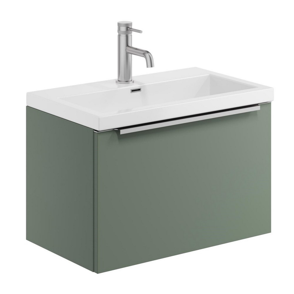 Scudo Muro Plus Wall Hung 600mm Reed Green Vanity Unit with Basin