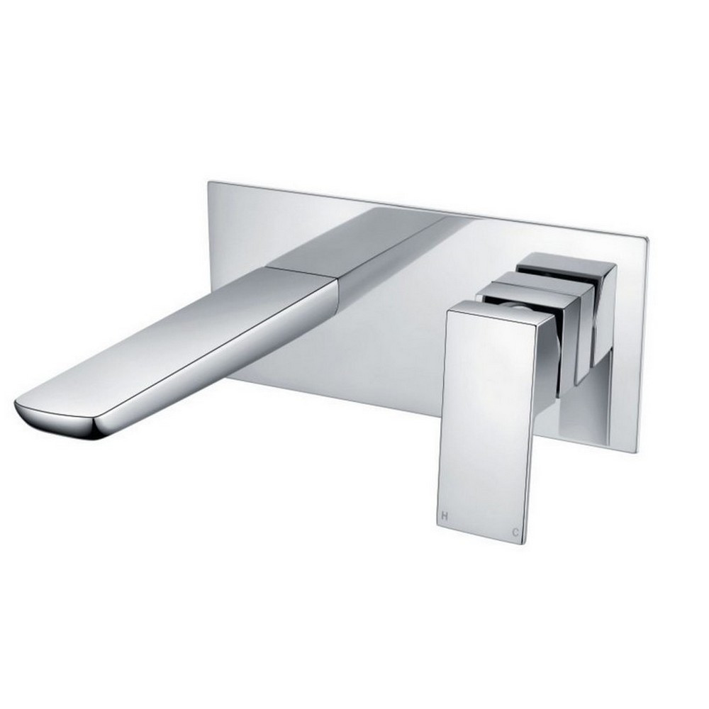 Scudo Muro Wall Mounted Basin Mixer in Chrome