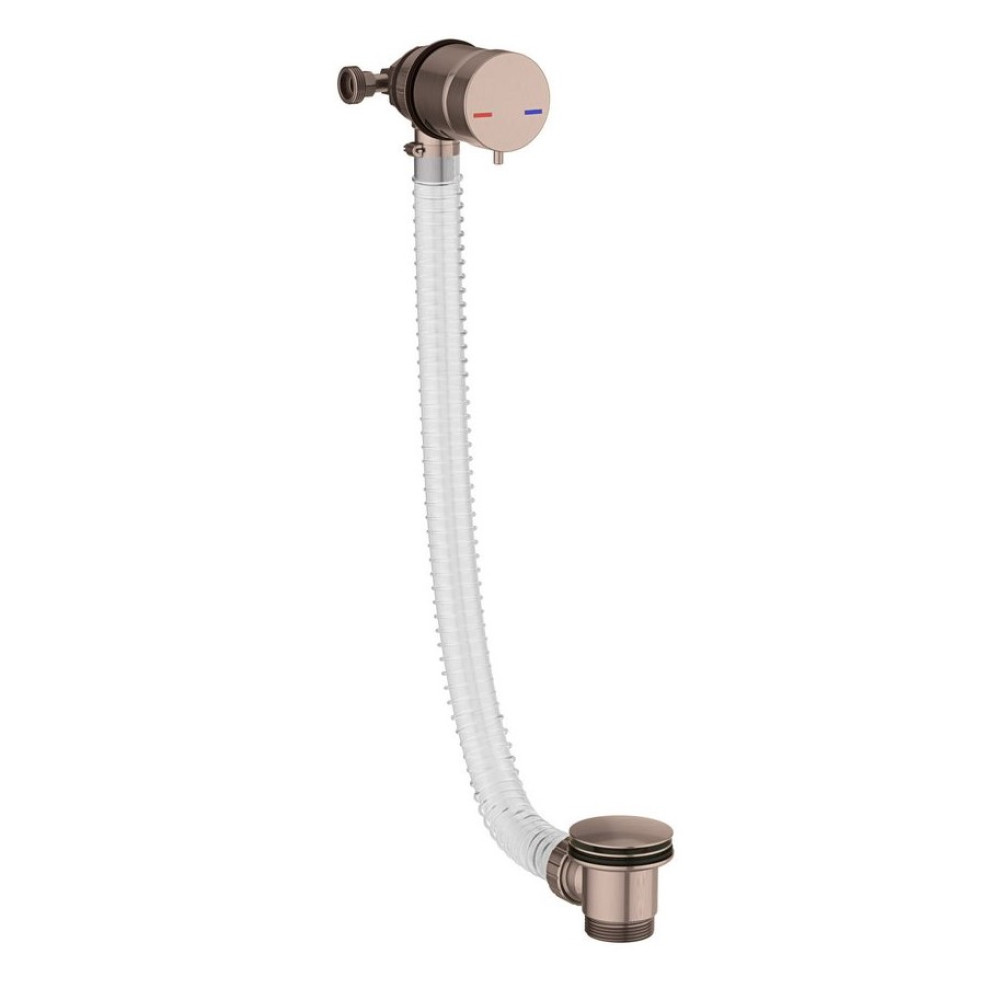 Scudo Overflow Bath Filler with Waste in Brushed Bronze