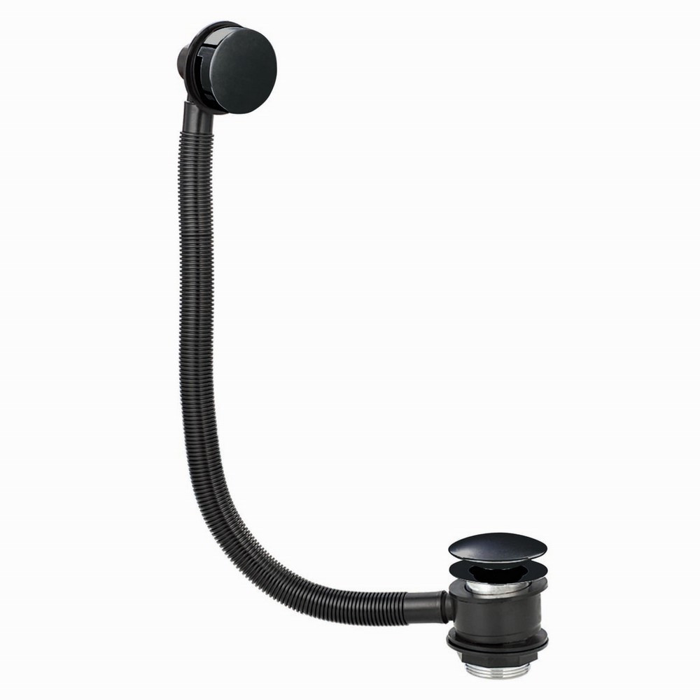 Scudo Pop Up Bath Waste with Overflow in Black