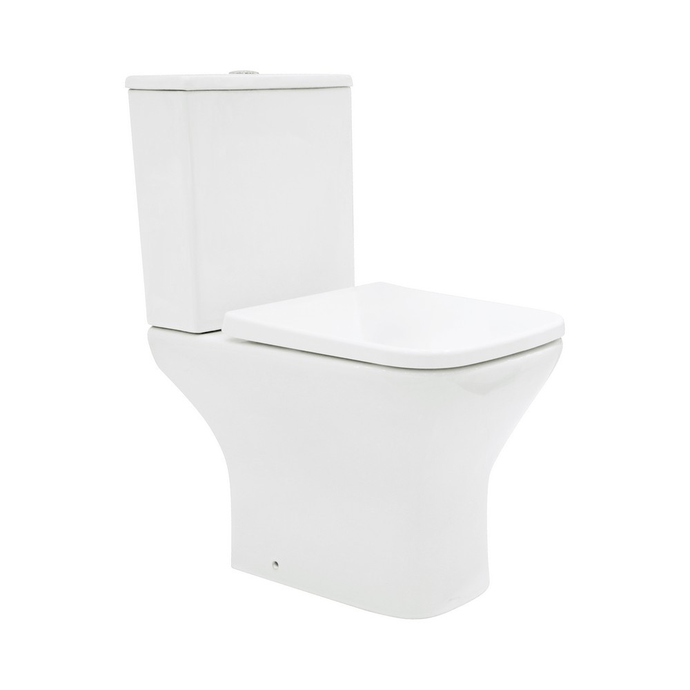 Scudo Porto Rimless Open Back Pan with Cistern & Wrap Over Seat