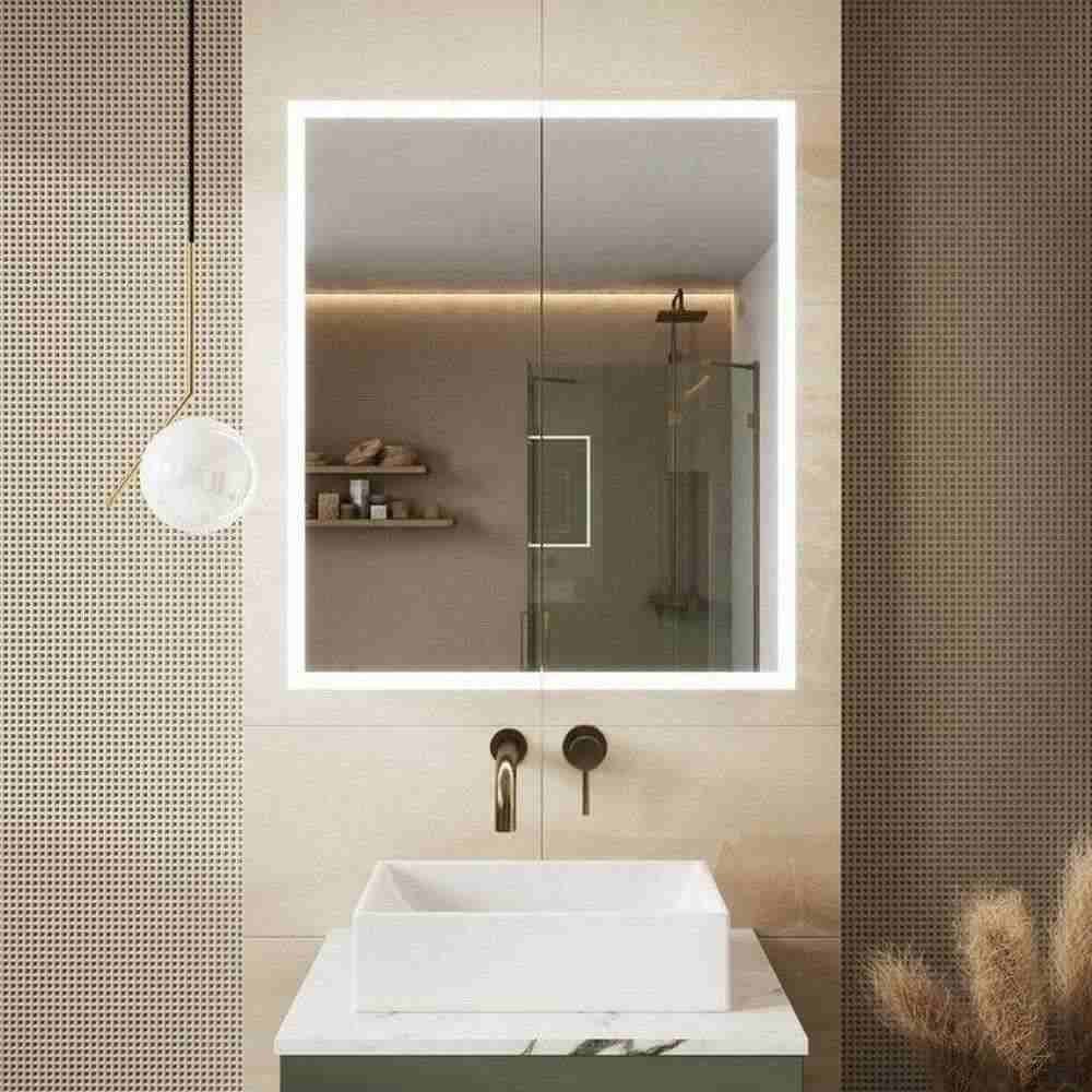 Scudo Prospr 600 x 700mm LED Bluetooth Double Door Mirror Cabinet