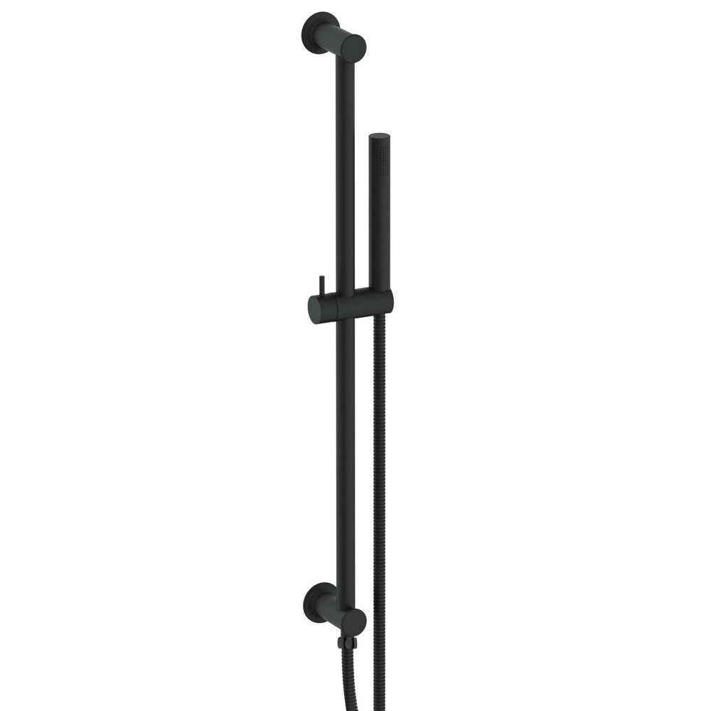 Scudo Riser Rail and Handset with Hose in Matt Black