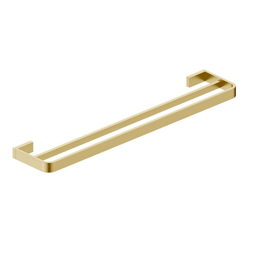 Scudo Roma Double Towel Rail in Brushed Brass