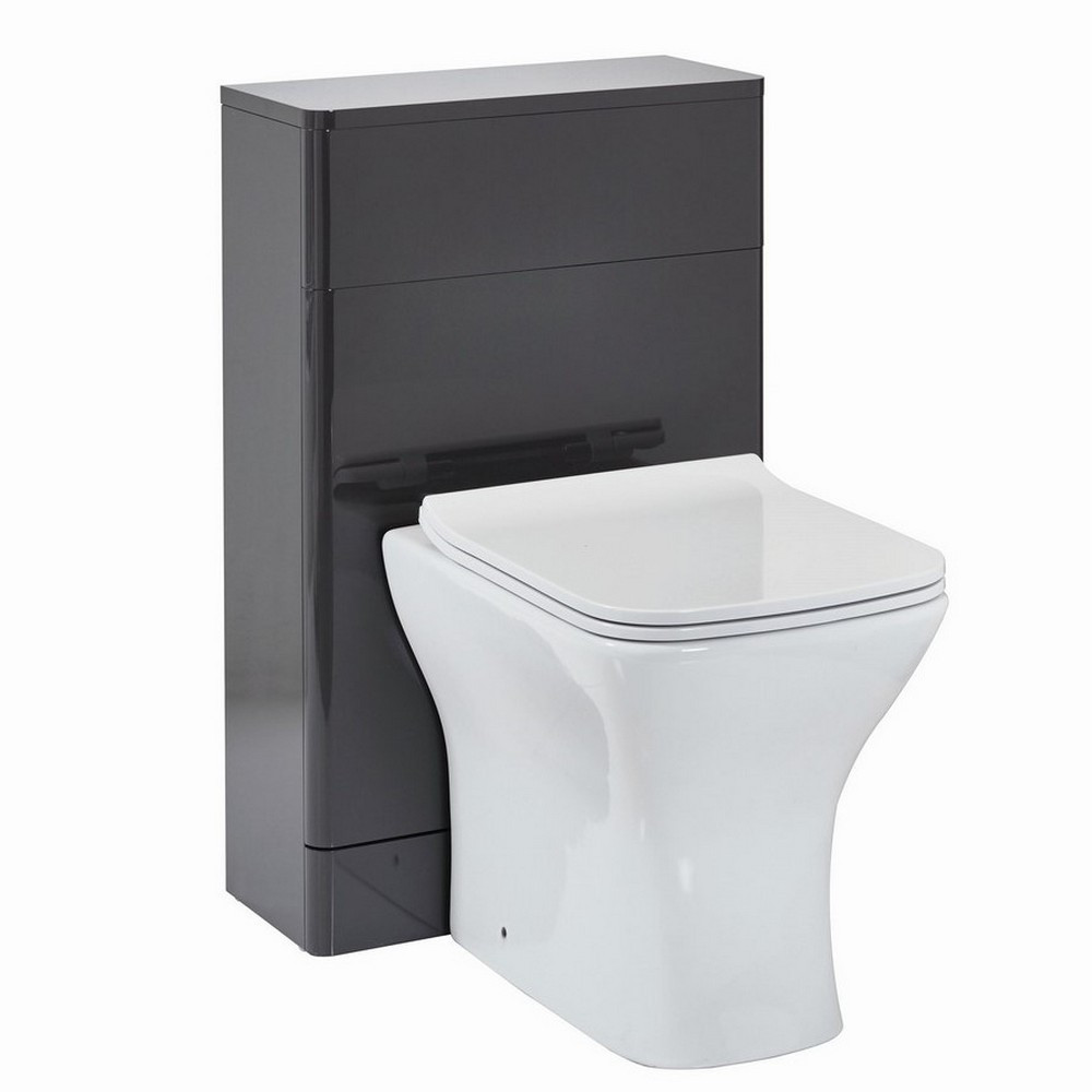 Scudo Rossini 500mm Back to Wall WC Unit in Gloss Wolf Grey (1)