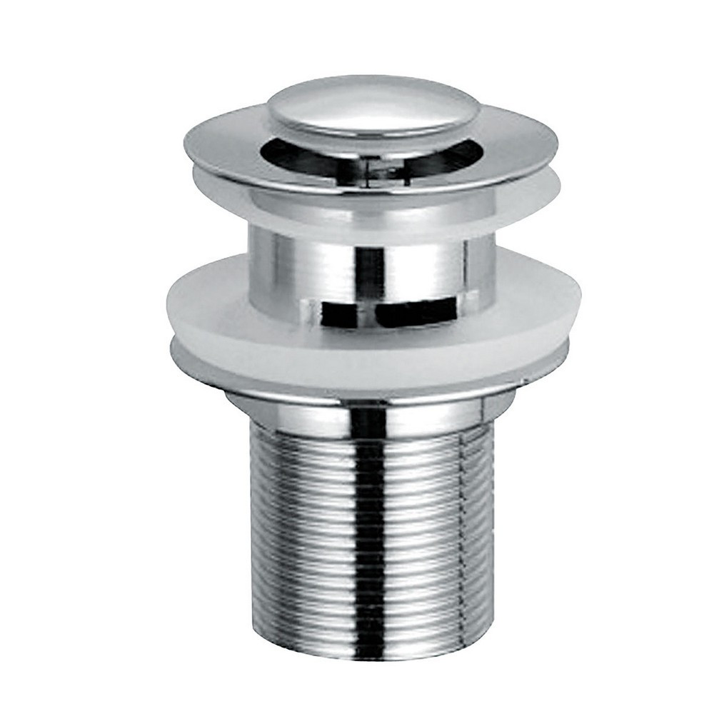 Scudo Round Centre Dome Slotted Sprung Basin Waste in Chrome