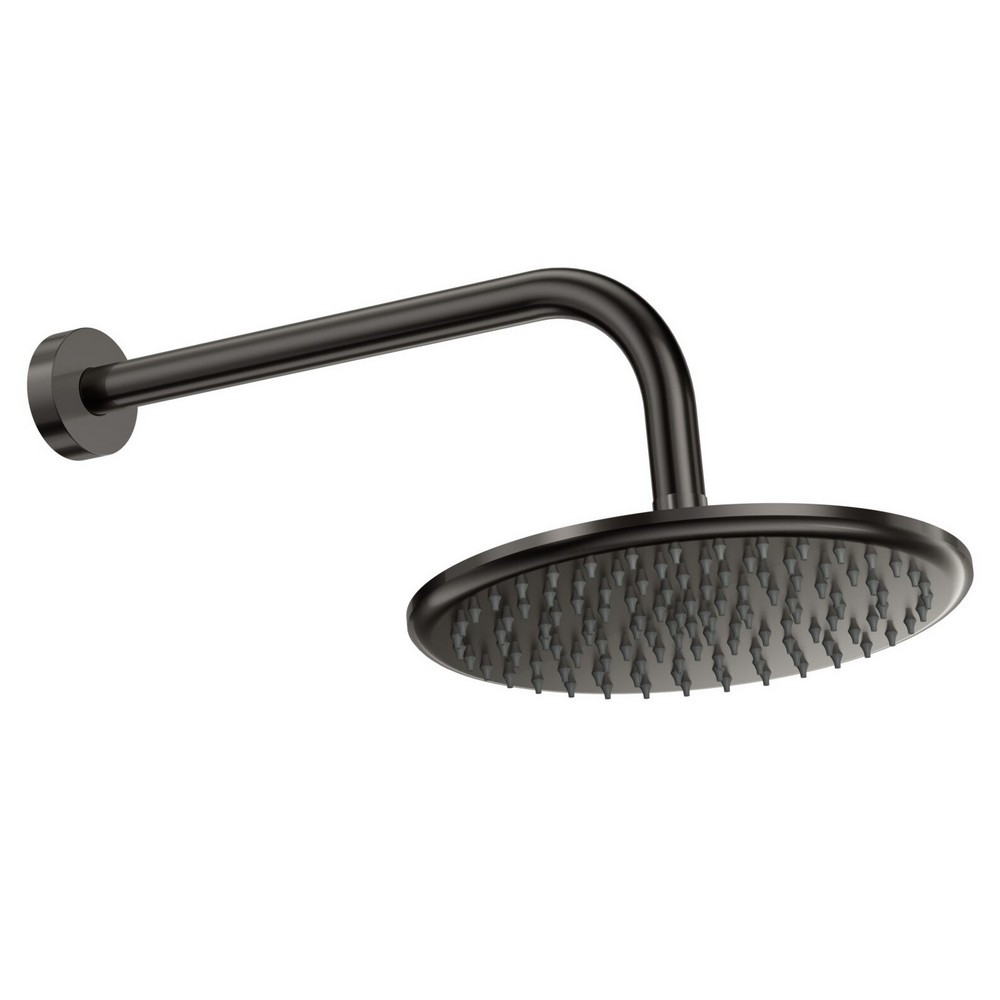 Scudo Round Shower Arm and Head in Gunmetal