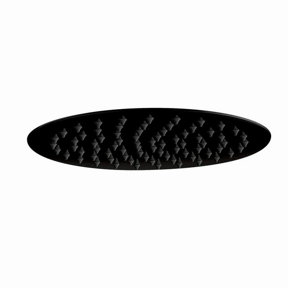 Scudo Rounded 200mm Shower Head in Black (1)