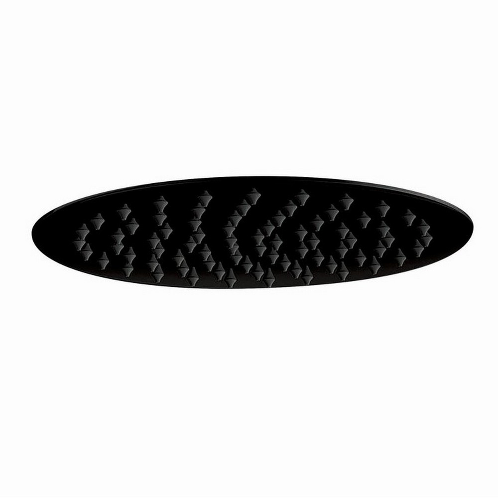 Scudo Rounded 300mm Shower Head in Black (1)