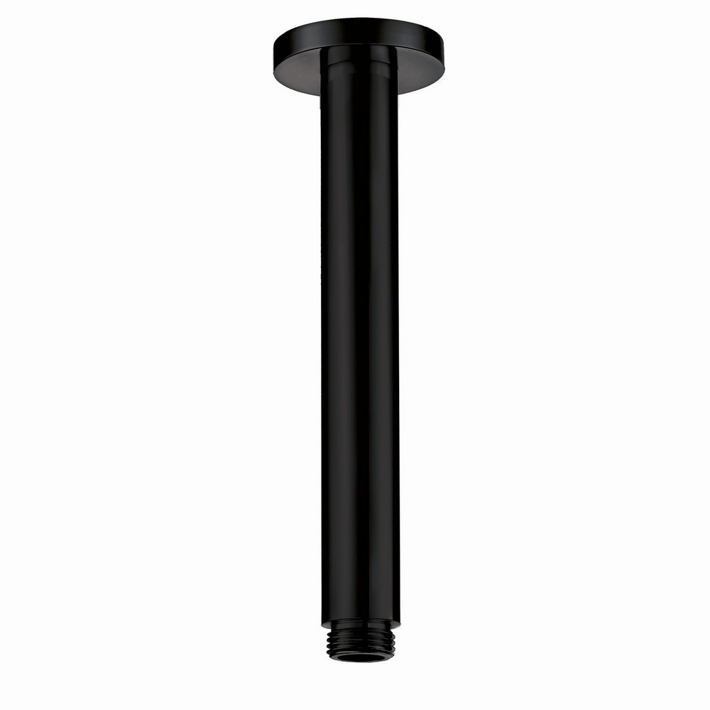 Scudo Rounded Ceiling Mounted Shower Arm in Black (1)